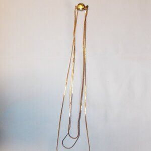 Vintage Sarah Coventry triple-strand necklace; 9 1/2" longest chain